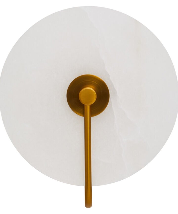Waldorf White Marble Wall Light with Gold Accent