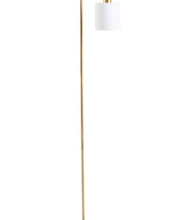 Newton White Marble and Gold Floor Lamp