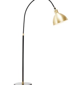 Alternative view of Newton Gold Finish Metal Shade Floor Lamp