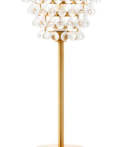 Hutchinson Clear Crystal Table Lamp with Gold Metal