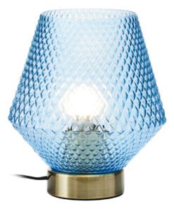 Alternative view of Noble Blue Glass Table Lamp