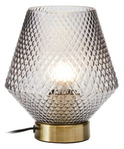Alternative view of Noble Grey Smoked Glass Table Lamp