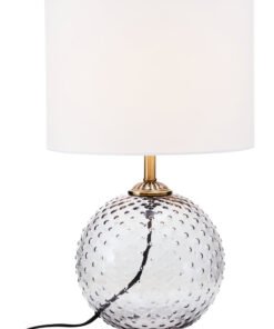 Alternative view of Noa Grey Glass Table Lamp