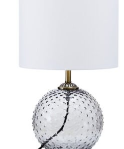 Noa Grey Glass Table Lamp