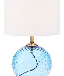 Alternative view of Noa Blue Glass Table Lamp