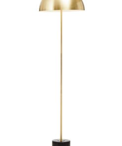 Alternative view of Murdoch Brushed Brass Floor Lamp with Black Marble Base