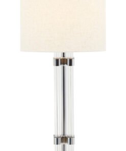 Alternative view of Eman Matte Silver and Ivory Table Lamp