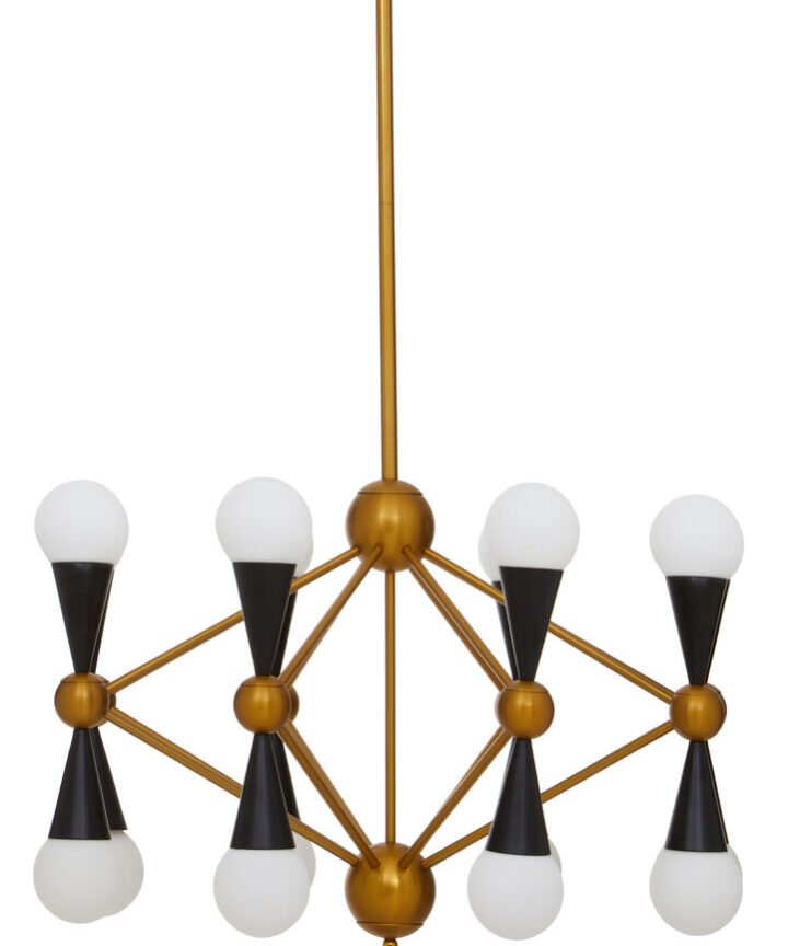 Orko Brass And Black Metal Pendant Light
