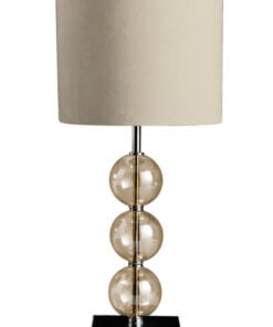 Mistro Cream Suede Effect Shade Table Lamp