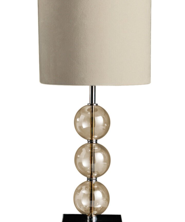 Mistro Cream Suede Effect Shade Table Lamp