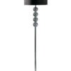 Mistro Black Suede Effect Shade Floor Lamp