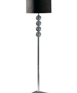 Mistro Black Suede Effect Shade Floor Lamp