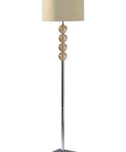 Mistro Cream Suede Effect Shade Floor Lamp.