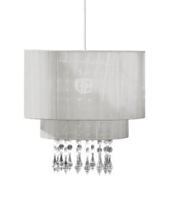 Riband Silver Voile Pendant Shade