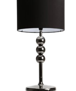 Alternative view of Friedman Gunmetal and Black Table Lamp with Ball Design