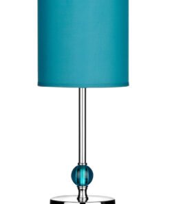 Evaine Teal Acrylic Ball Table Lamp