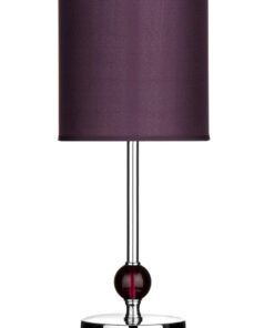 Evaine Chrome Table Lamp with Purple Shade