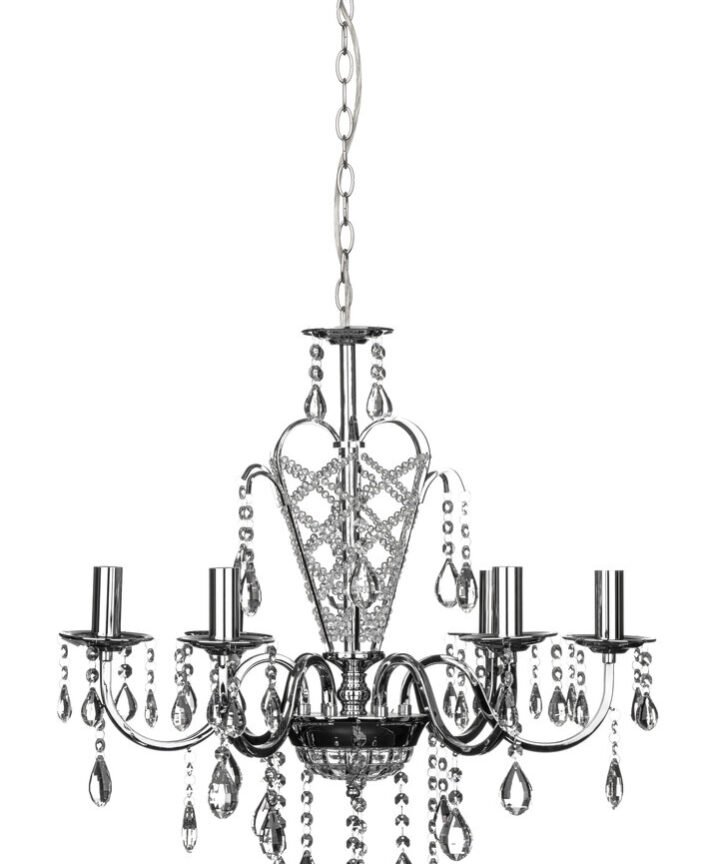 Carrington 6 Arm Crystal Chandelier