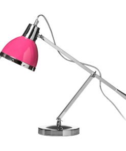Adura Adjustable Desk Table Lamp in Pink and Chrome