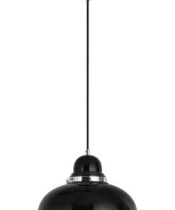 Jasper Black and Chrome Pendant Light