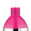 Jasper Hot Pink and Chrome Bell Shaped Pendant Light