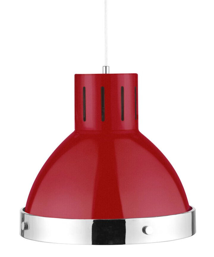 Jasper Red and Chrome Pendant Light