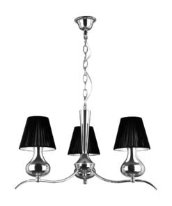 Ravan 3 Arm Black Shades Pendant Light