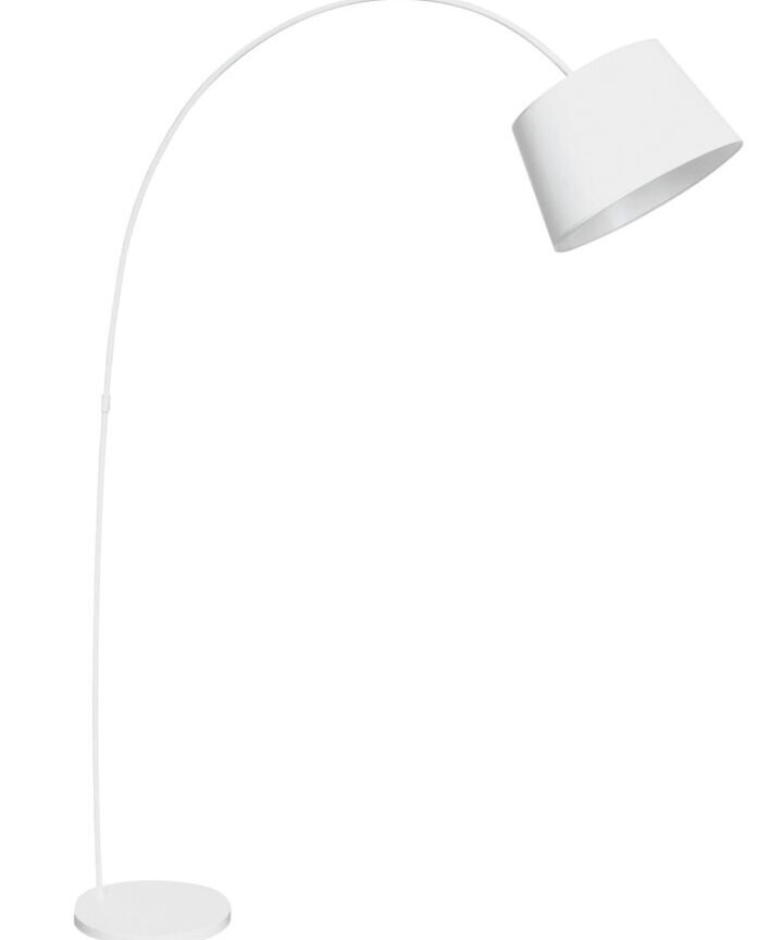 Brunswick White Metal Arched Floor Lamp