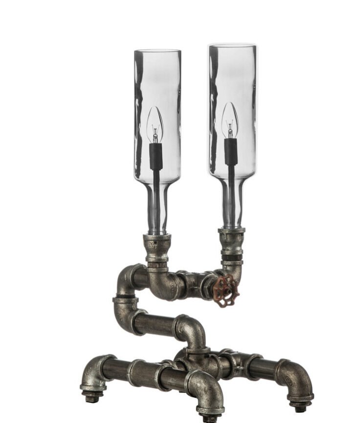 Maren Dual Industrial Bottles Table Lamp