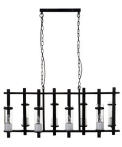 Aspen Iron and Glass Wide Pendant Light