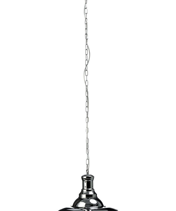 Industrial Revolution Chrome And Glass Pendant Light