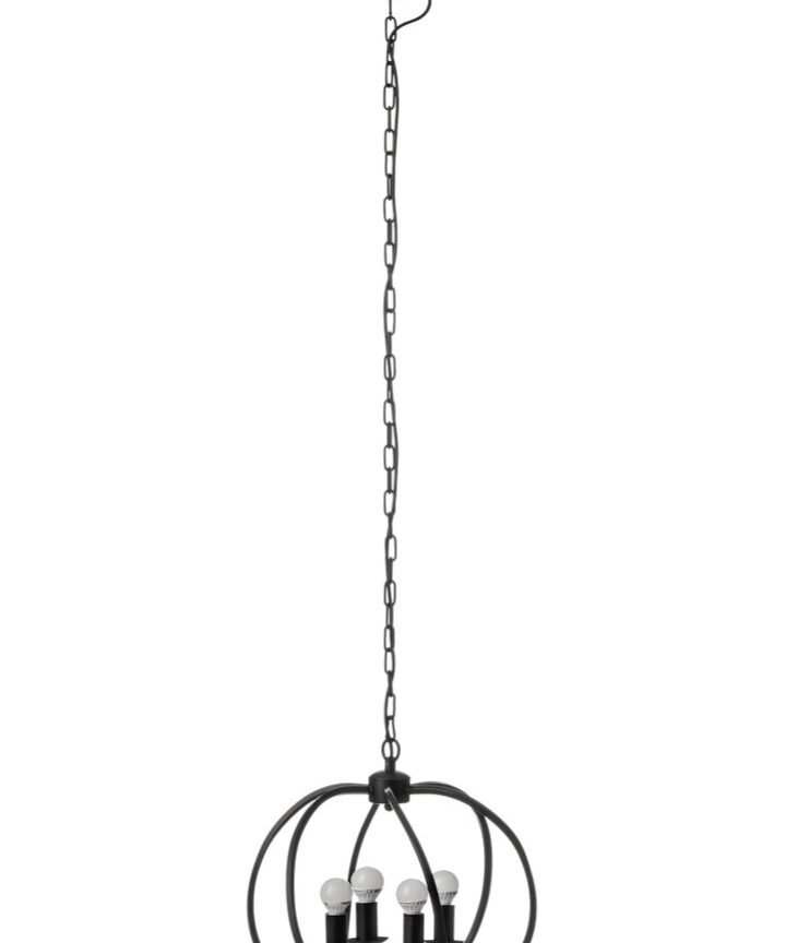 Aspen Matt Black Iron Pendant Light