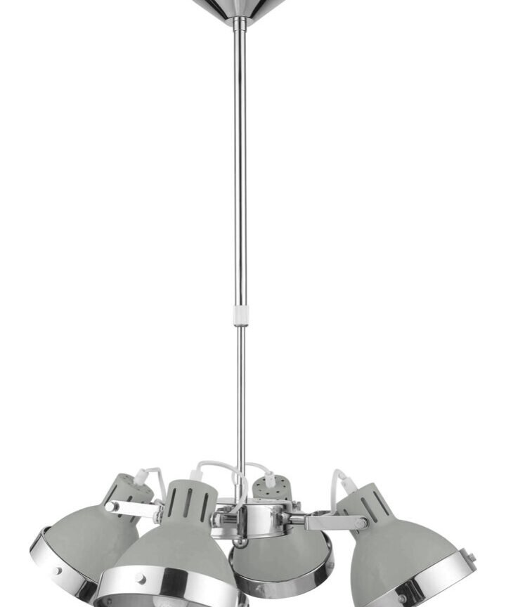 Jasper 4 Light Grey Shades Pendant Light