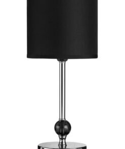 Evaine Chrome and Black Acrylic Ball Table Lamp