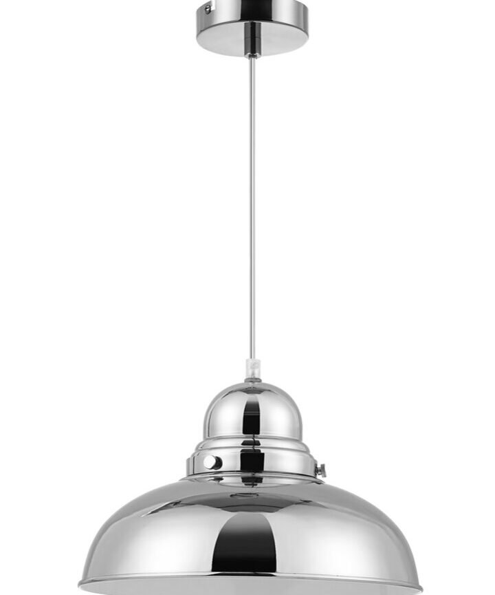Jasper Chrome Finish Bowl Shaped Pendant Light