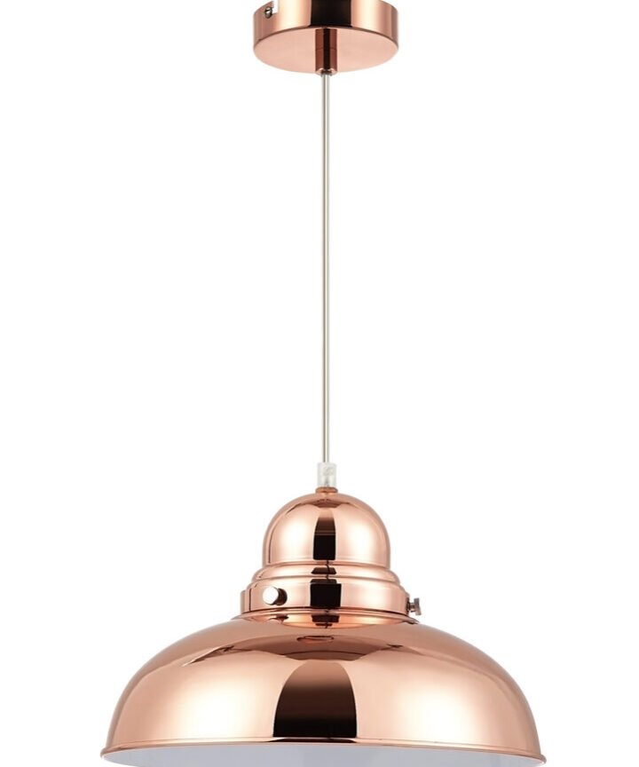 Jasper Bell Shaped Pendant Light with Copper Finish