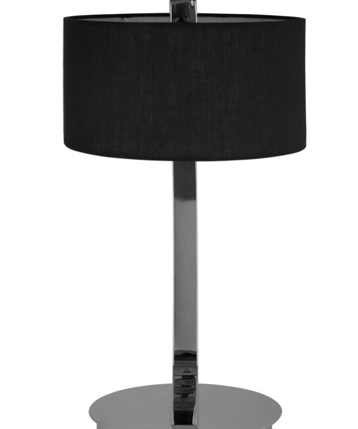 Leyna Black and Chrome Table Lamp