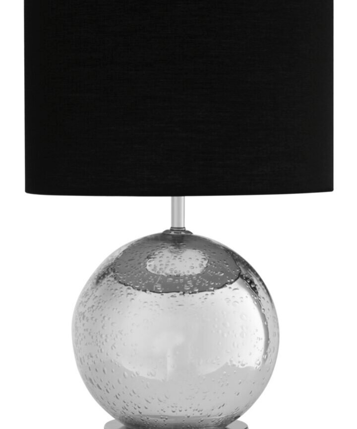 Naomi Black Fabric Shade Table Lamp