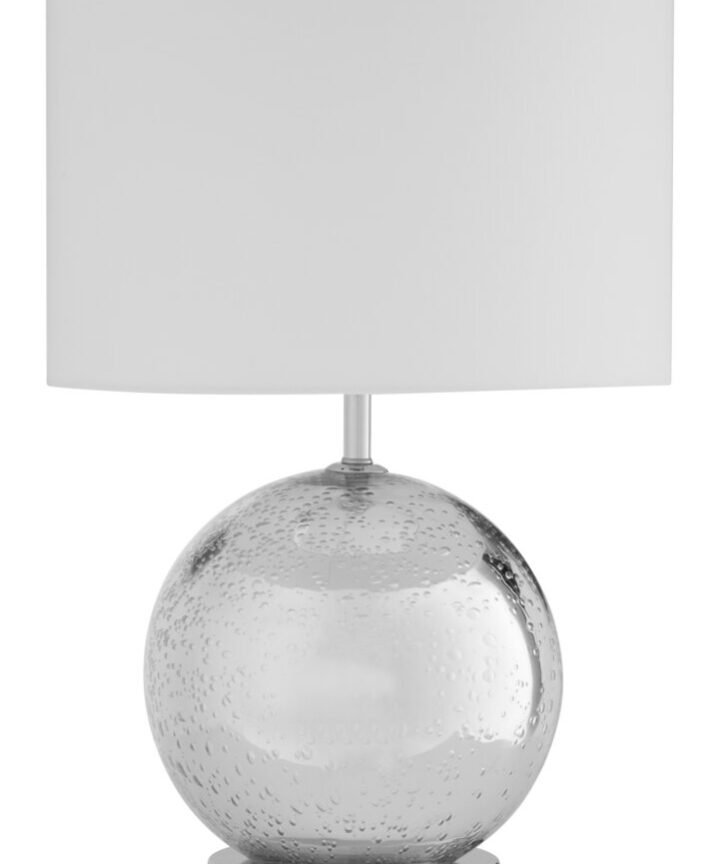 Naomi White Fabric Shade Table Lamp