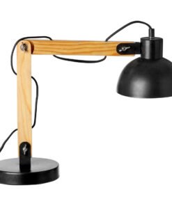 Alternative view of Blake Black Metal and Wood Table Lamp