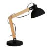 Blake Black Metal and Wood Table Lamp