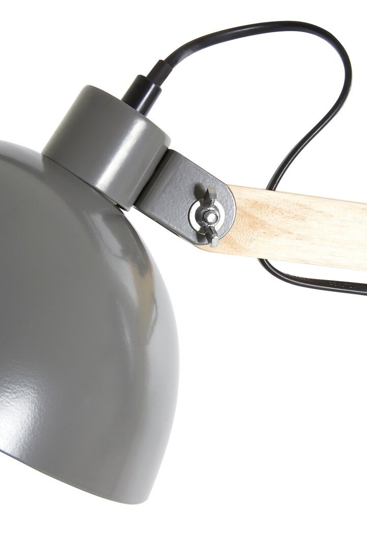 Blair Grey Wood And Metal Floor Lamp - Image 5