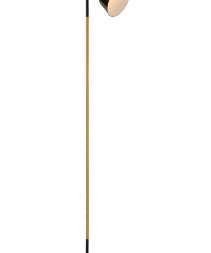 Bryant Black Metal and Wood Floor Lamp