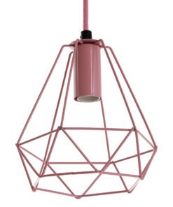 Alternative view of Beli Pink Metal Wire Pendant Light