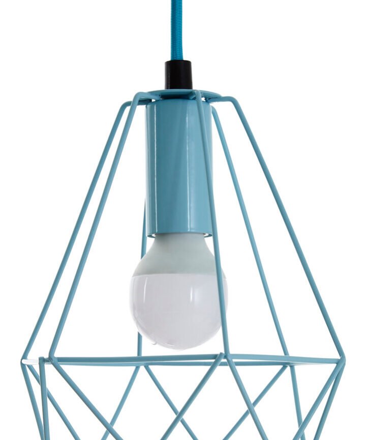 Beli Blue Metal Wire Pendant Light