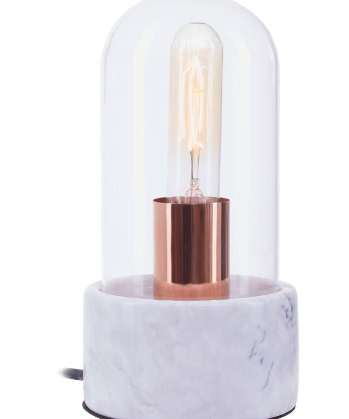 Lamonte Bell Lamp with Grey Marble Base