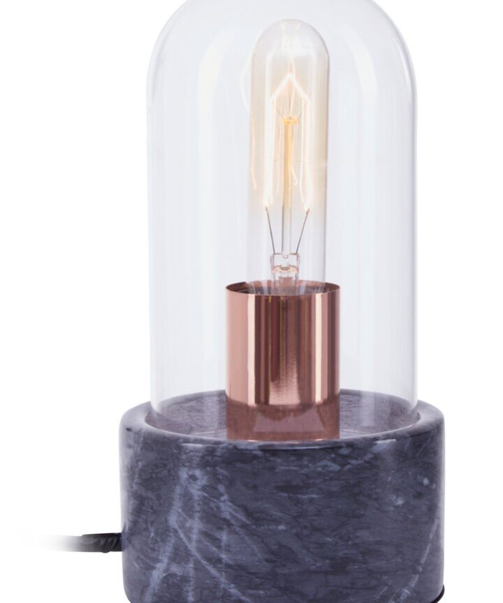 Lamonte Bell Lamp with Black Marble Base