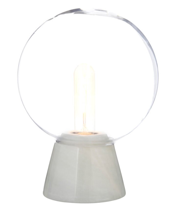 Lamonte Globe Lamp with White Marble Base