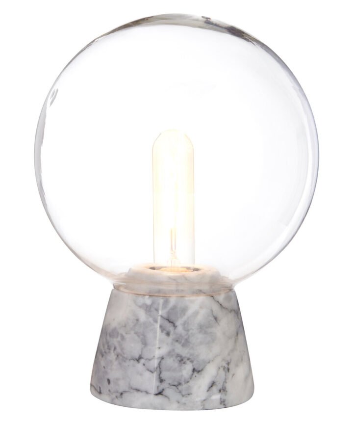 Lamonte Globe Lamp with Grey Marble Base