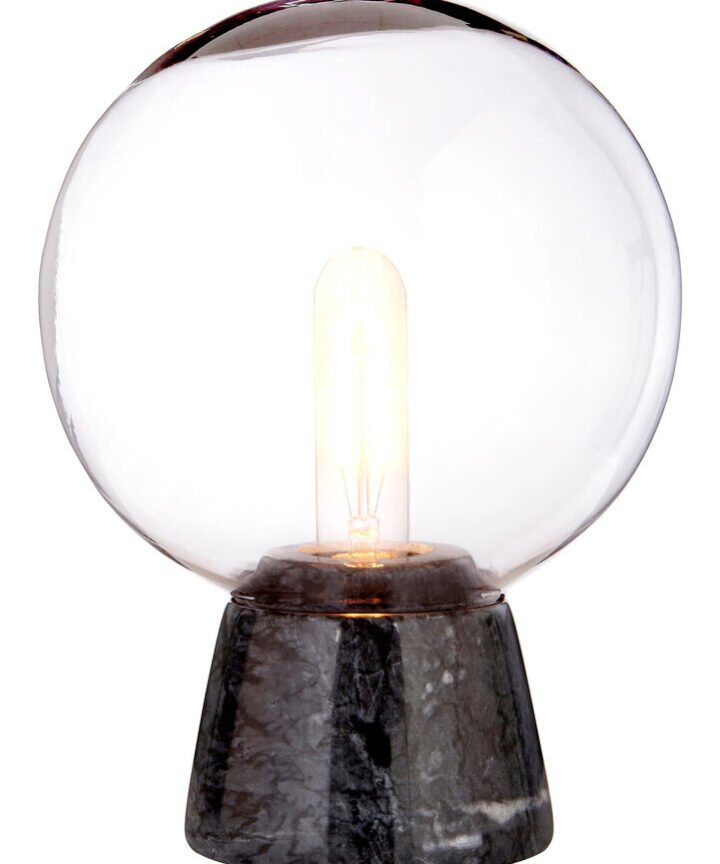 Lamonte Globe Lamp with Black Marble Base